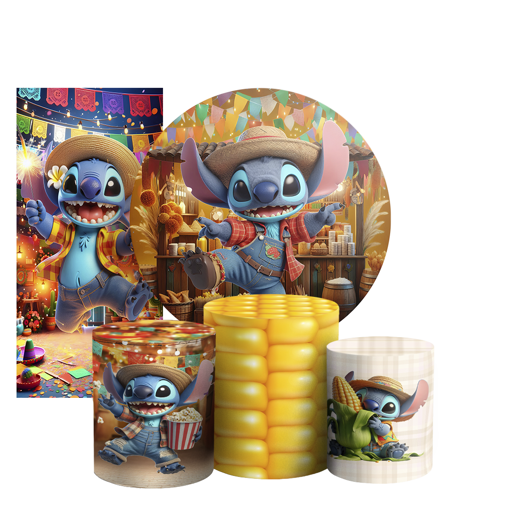 Arte Digital Painel de Festa - Lilo Stitch Festa Junina 804842