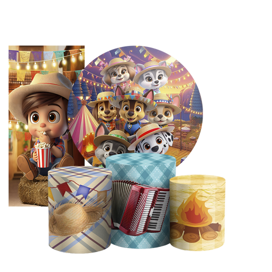 Arte Digital Painel de Festa - Patrulha Canina Festa Junina 804845