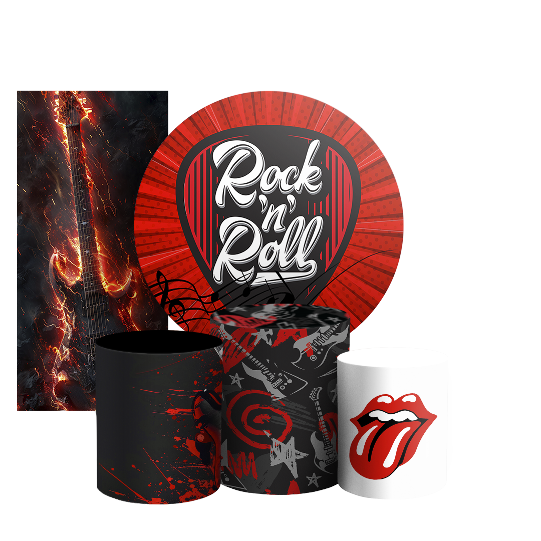 Arte Digital Painel de Festa - Rock and Roll 804849