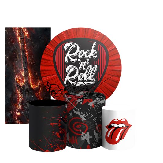 Arte Digital Painel de Festa - Rock and Roll 804849