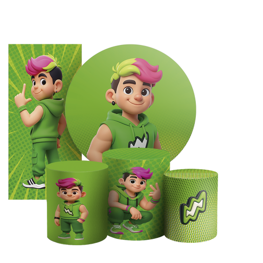 Arte Digital Painel de Festa - Os Rosas 804891