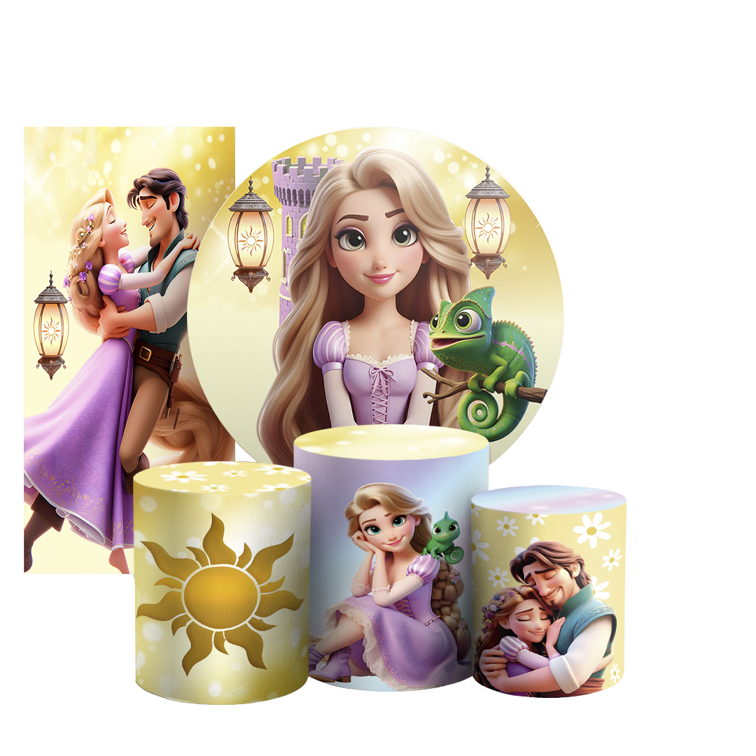 Arte Digital Painel de Festa - Rapunzel 804895