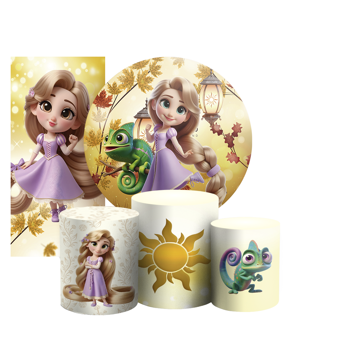 Arte Digital Painel de Festa - Rapunzel 804896