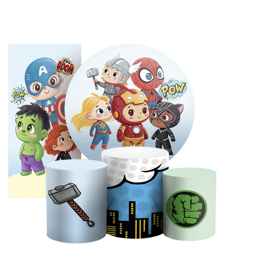 Arte Digital Painel de Festa - Herois Vingadores 804941