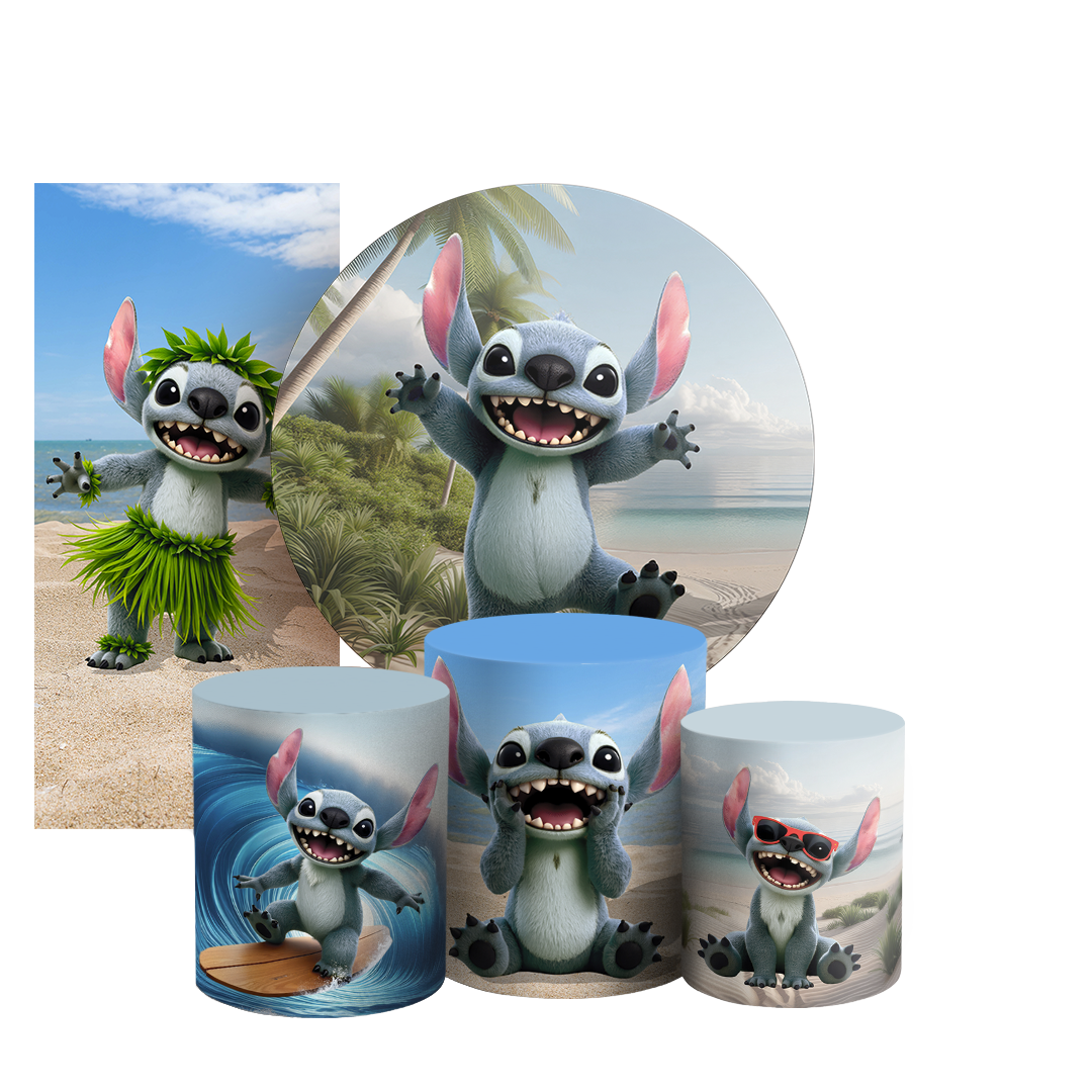 Arte Digital Painel de Festa - Lilo Stitch804963