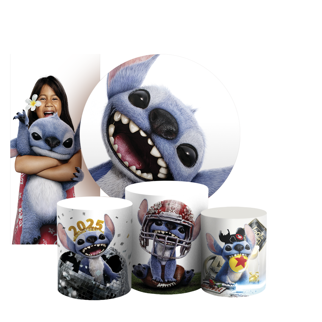 Arte Digital Painel de Festa - Lilo Stitch --804971