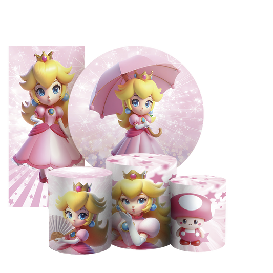 Arte Digital Painel de Festa - Princesa Peach Super Mario 805006