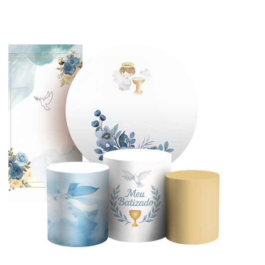 Arte Digital Painel de Festa - Anjo Batizado 805018