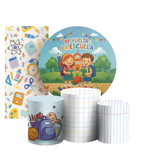 Arte Digital Painel de Festa - De Vuelta a la Escuela 805021