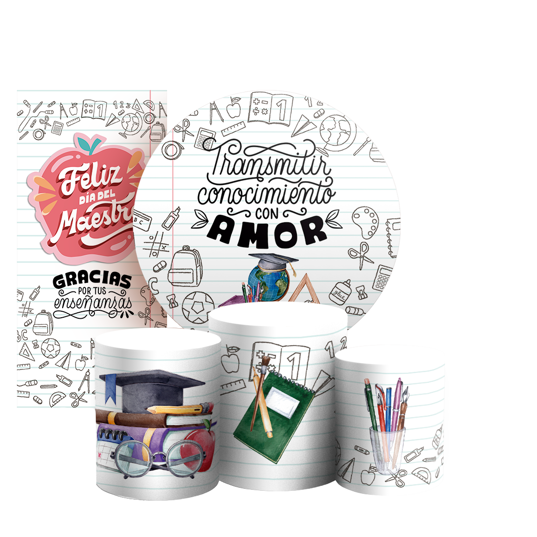 Arte Digital Painel de Festa - Dia del Maestro ES 805029