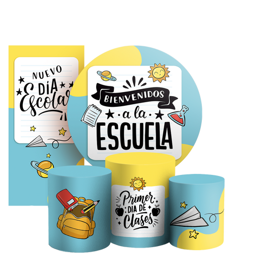 Arte Digital Painel de Festa - Vuelta a Clases ES 805050