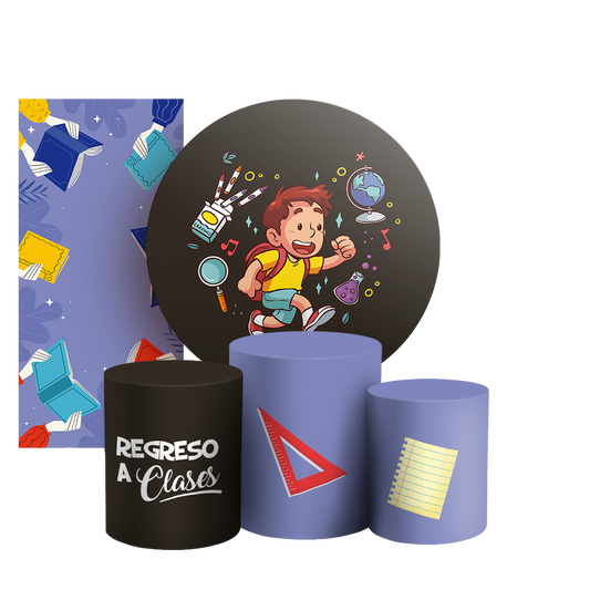 Arte Digital Painel de Festa - Regreso a Clases ES 805072