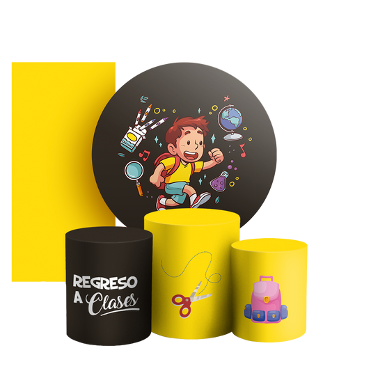 Arte Digital Painel de Festa - Regreso a Clases ES 805073