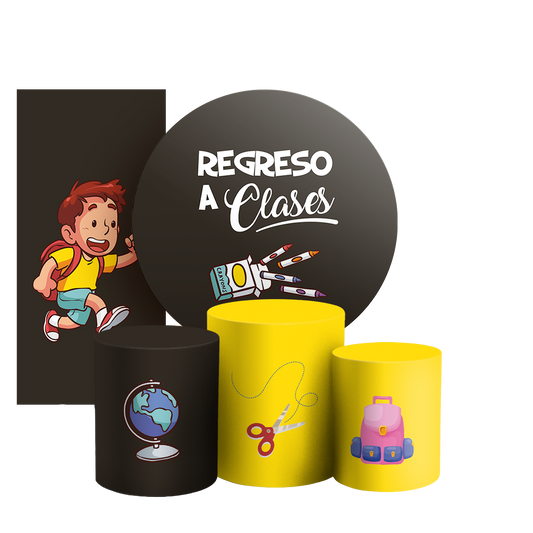 Arte Digital Painel de Festa - Regreso a Clases ES 805074