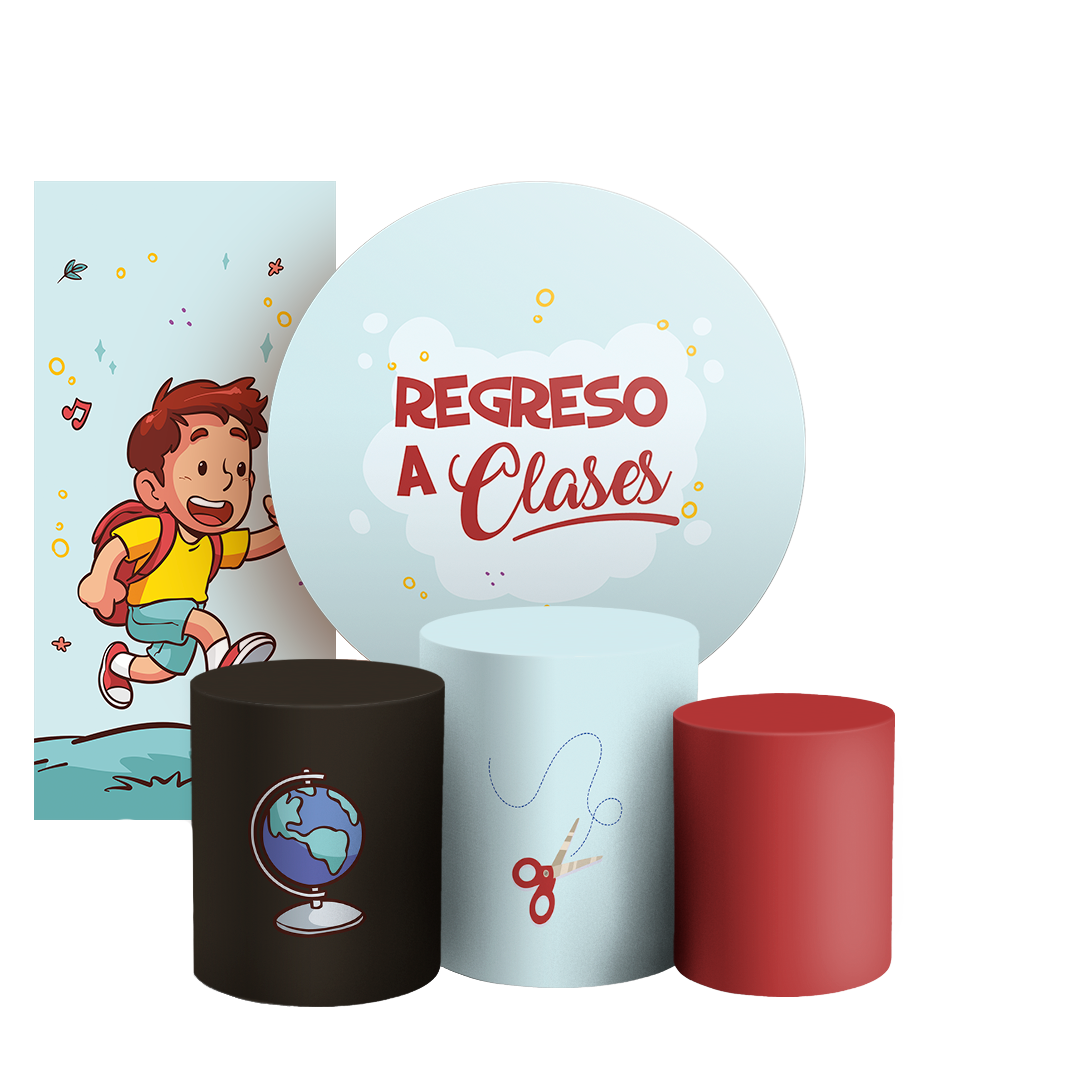 Arte Digital Painel de Festa - Regreso a Clases ES 805075