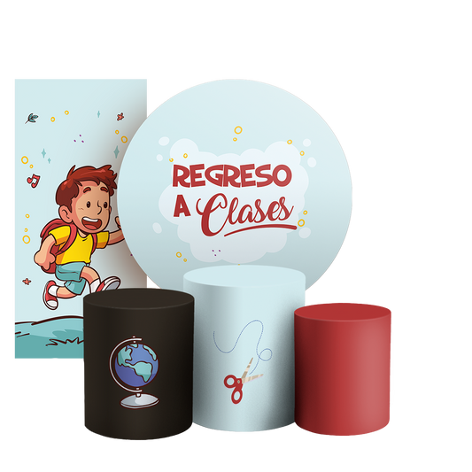 Arte Digital Painel de Festa - Regreso a Clases ES 805075