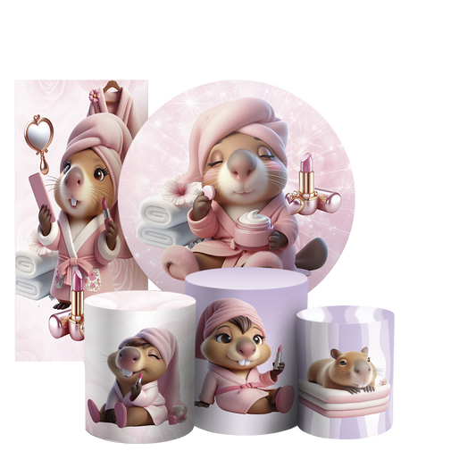 Arte Digital Painel de Festa - Capivara 805092