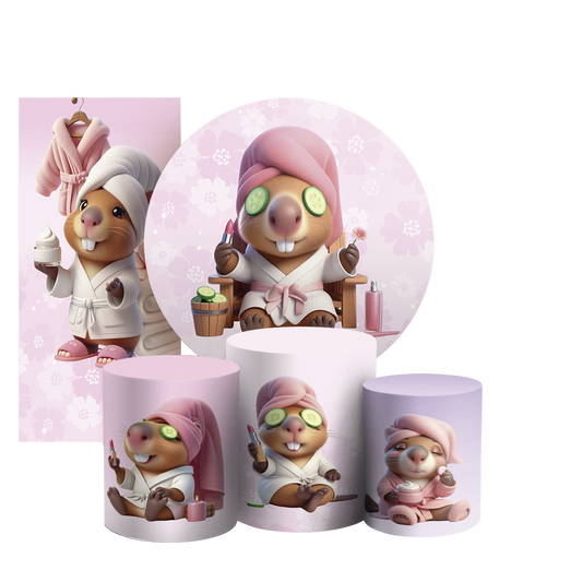 Arte Digital Painel de Festa - Capivara 805094