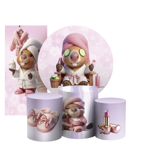 Arte Digital Painel de Festa - Capivara 805095