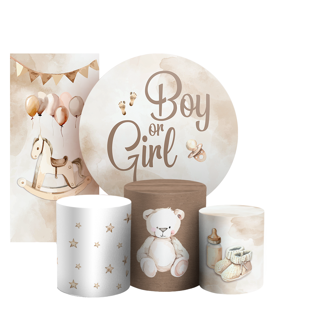 Arte Digital Painel de Festa - Revelação 805186