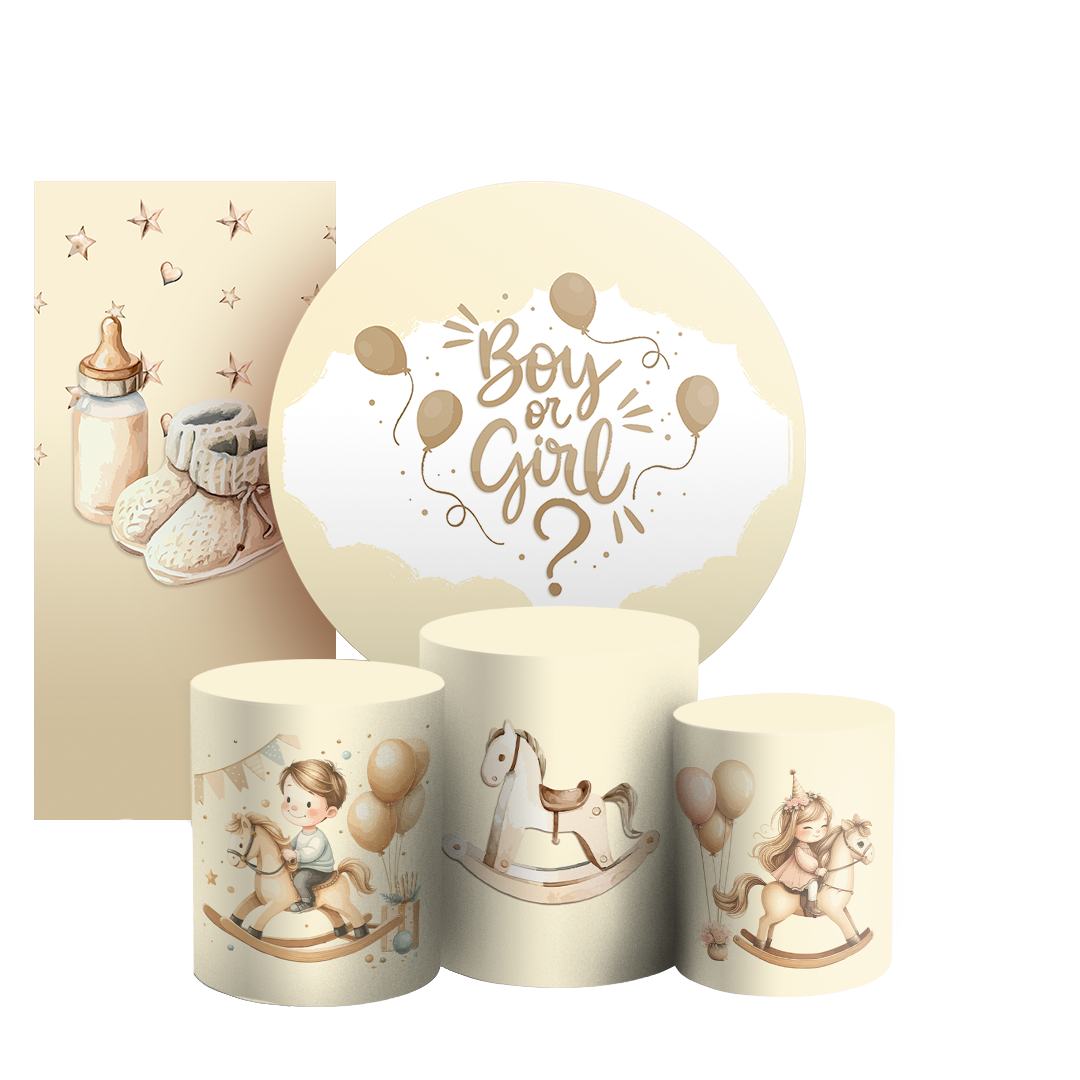 Arte Digital Painel de Festa - Revelação 805187