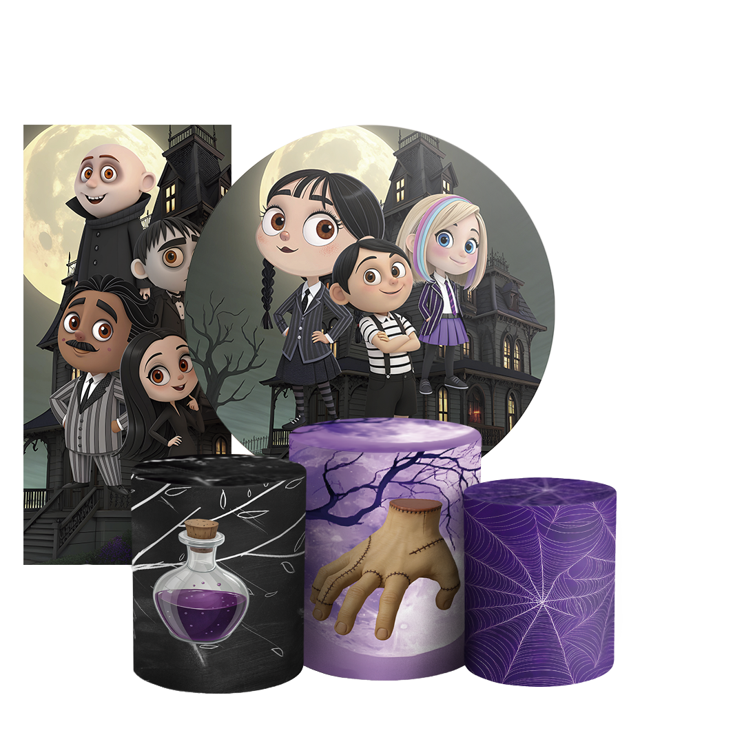 Arte Digital Painel de Festa - Wandinha 805295