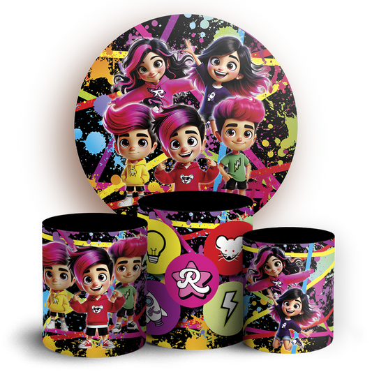 Arte Digital Painel de Festa - Emilly Vick Os Rosa 805429