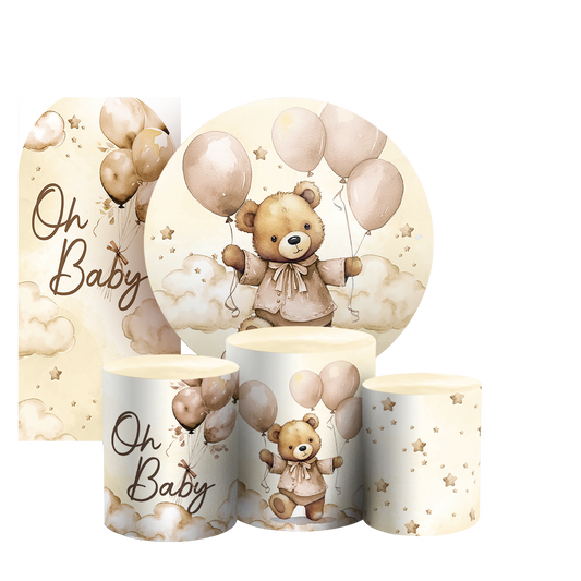 Arte Digital Painel de Festa - Ursinho Bege 805444