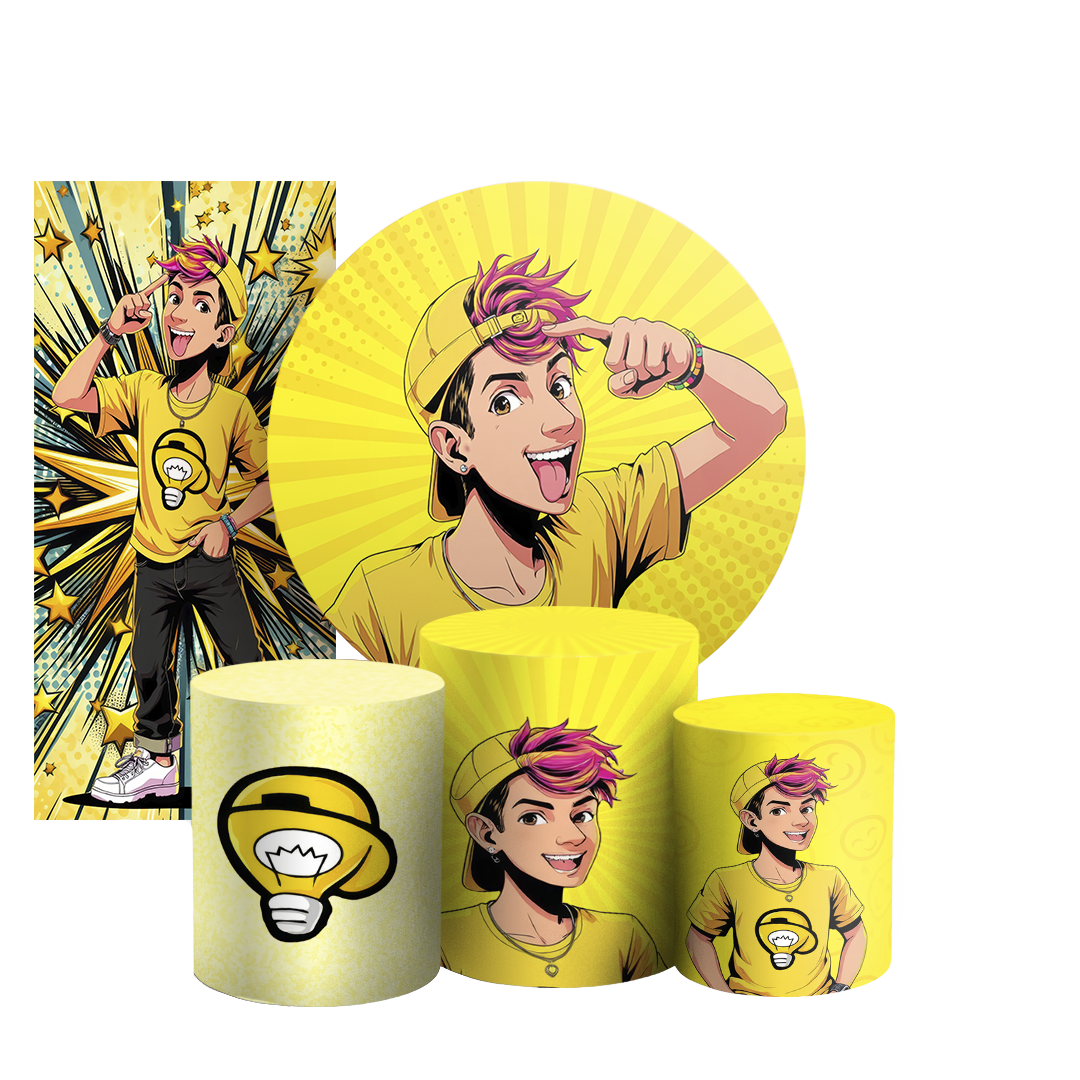 Arte Digital Painel de Festa - Os Rosas 805469