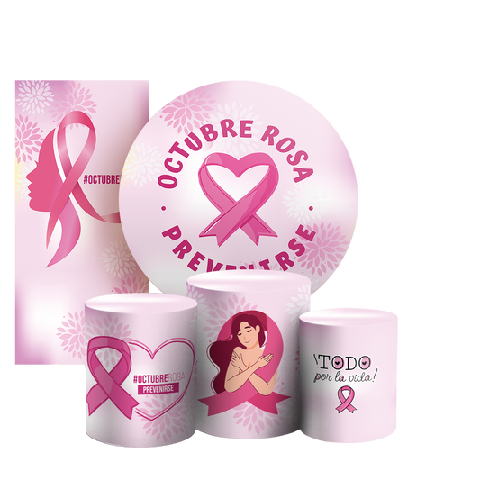 Arte Digital Painel de Festa - Octubre Rosa 805538