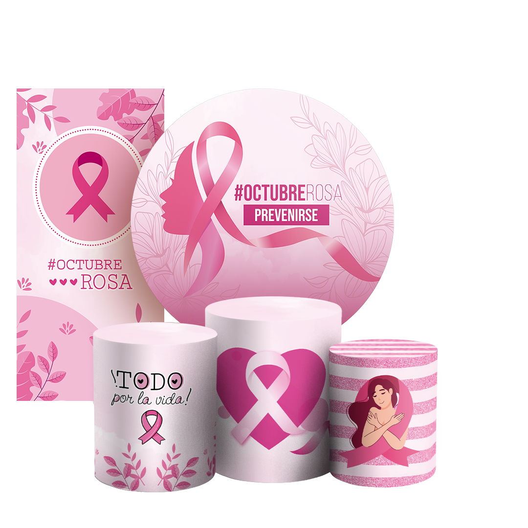 Arte Digital Painel de Festa - Octubre Rosa 805539