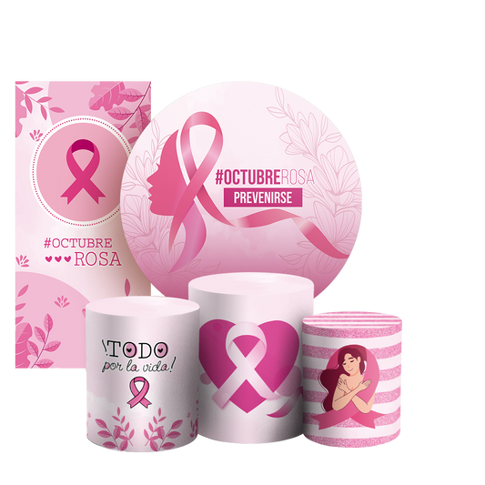 Arte Digital Painel de Festa - Octubre Rosa 805539