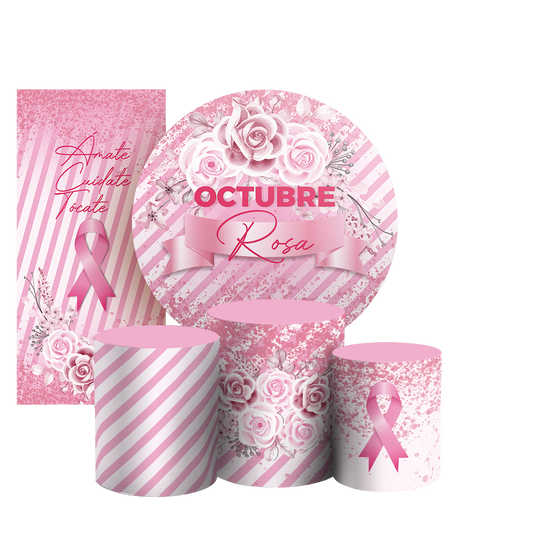 Arte Digital Painel de Festa - Octubre Rosa 805540