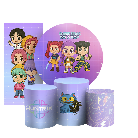 Arte Digital Painel de Festa - Guerreiras Do K Pop 805546