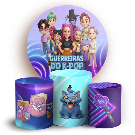 Arte Digital Painel de Festa - Guerreiras Do K Pop 805550