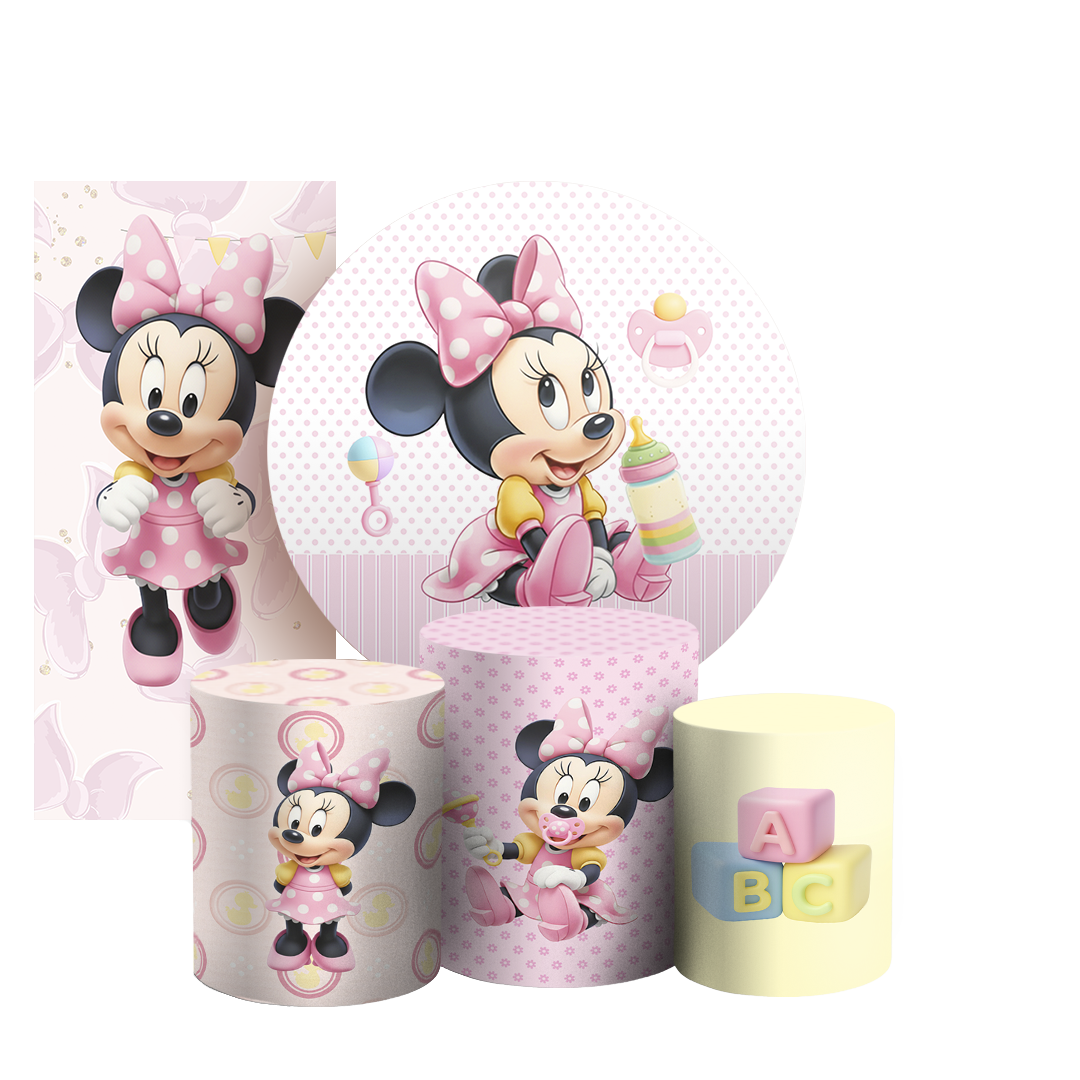 Arte Digital Painel de Festa - Minnie 805556