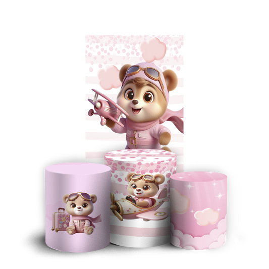 Arte Digital Painel de Festa - Ursinha 805591