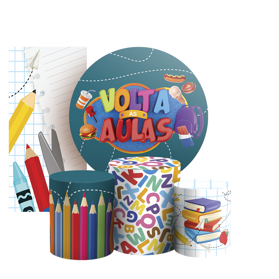 Arte Digital Painel de Festa - Volta as Aulas 805606