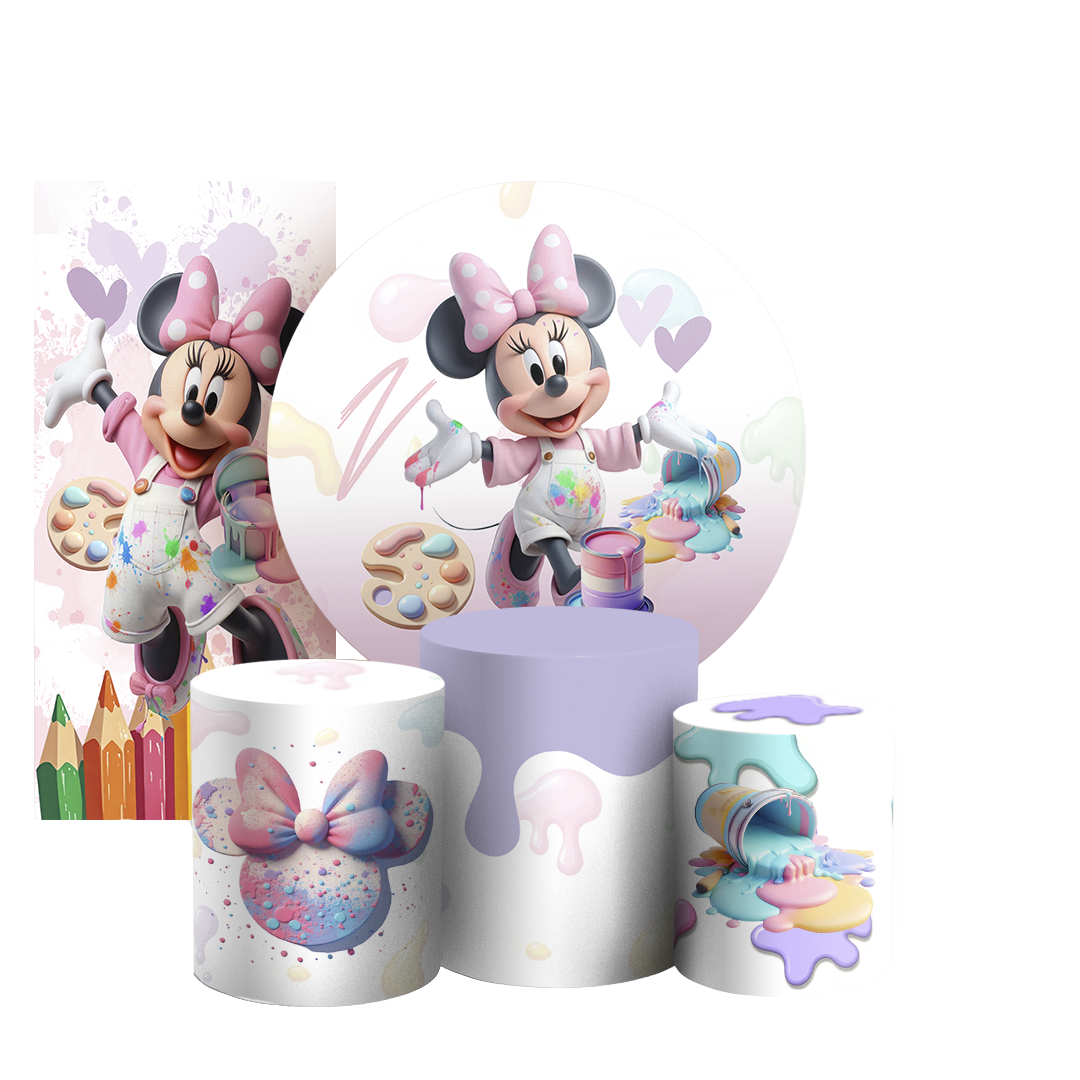 Arte Digital Painel de Festa - Minnie 805626
