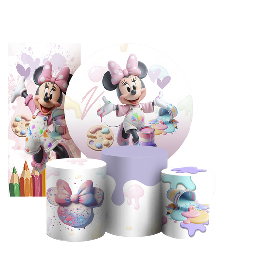 Arte Digital Painel de Festa - Minnie 805626