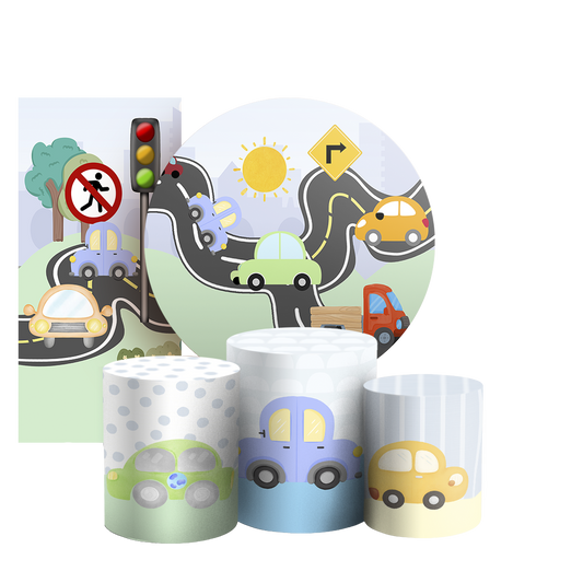 Arte Digital Painel de Festa - Transporte 805631