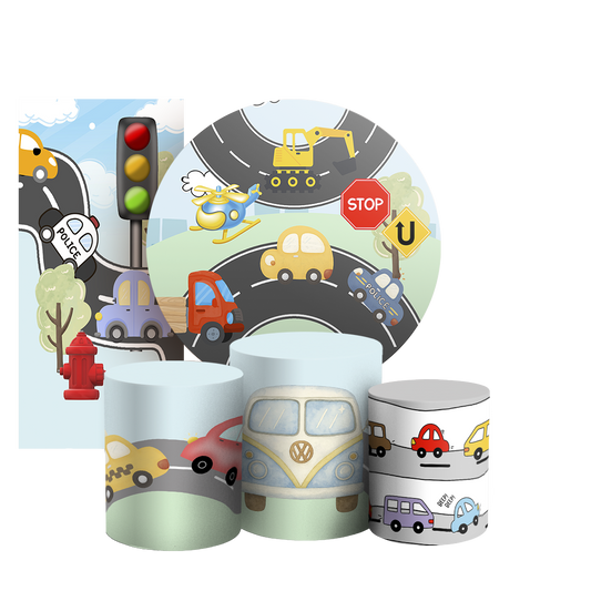 Arte Digital Painel de Festa - Transporte 805632