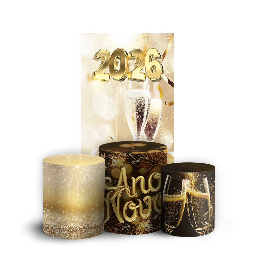 Arte Digital Painel de Festa - Ano Novo 2026 805745