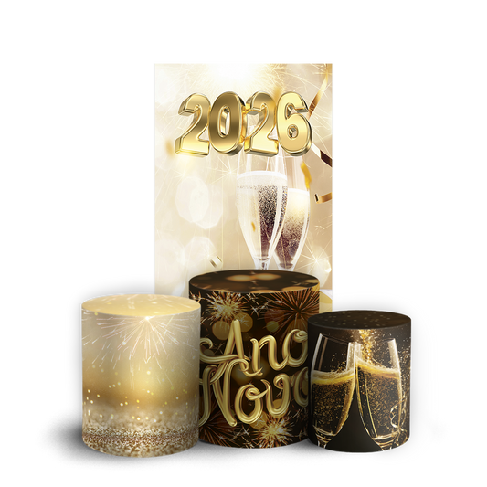 Arte Digital Painel de Festa - Ano Novo 2026 805745