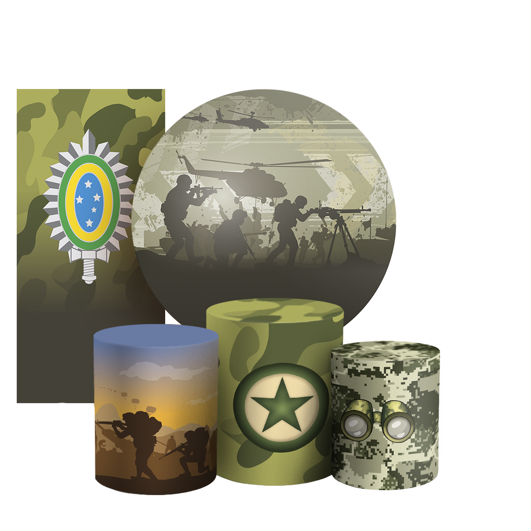 Arte Digital Painel de Festa - Exército 805804