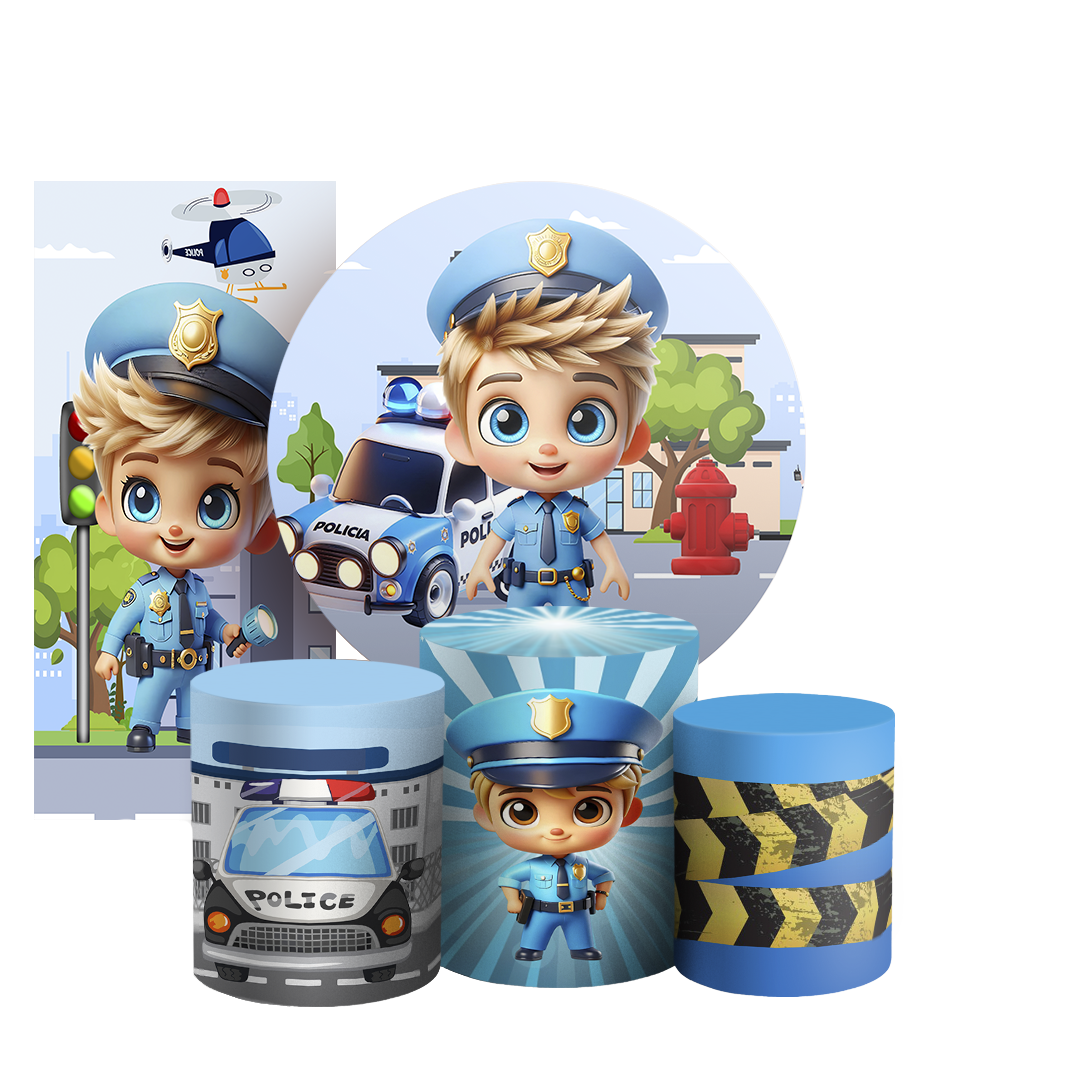 Arte Digital Painel de Festa - Polícia 805814