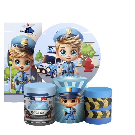 Arte Digital Painel de Festa - Polícia 805814