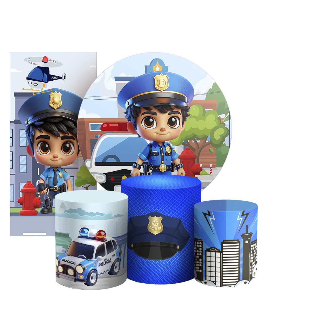 Arte Digital Painel de Festa - Polícia 805816