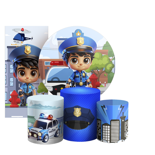 Arte Digital Painel de Festa - Polícia 805816