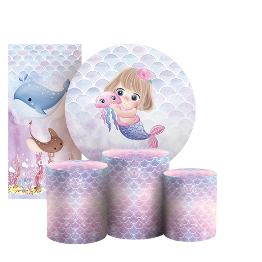 Arte Digital Painel de Festa - Sereia 805847